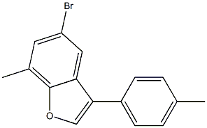 5-bromo-7-methyl-3-p-tolylbenzofuran Struktur