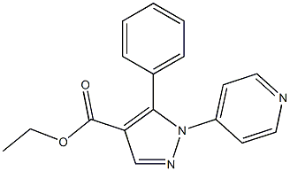 ethyl 5-phenyl-1-(pyridin-4-yl)-1H-pyrazole-4-carboxylate Struktur