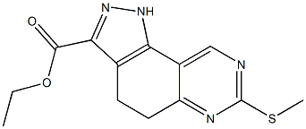 ethyl 7-(methylthio)-4,5-dihydro-1H-pyrazolo[3,4-f]quinazoline-3-carboxylate 化学構造式