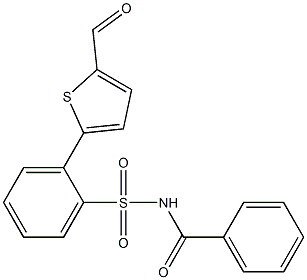 N-(2-(5-formylthiophen-2-yl)phenylsulfonyl)benzamide 结构式