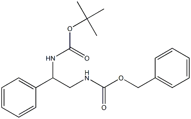 tert-butyl 2-(benzyloxycarbonylamino)-1-phenylethylcarbamate Structure