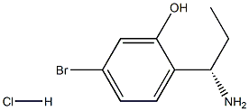 (S)-2-(1-aminopropyl)-5-bromophenol hydrochloride Struktur