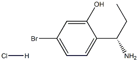 (S)-2-(1-aminopropyl)-5-bromophenol hydrochloride 结构式