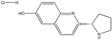 (S)-2-(pyrrolidin-2-yl)quinolin-6-ol hydrochloride,,结构式