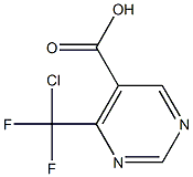 4-(chlorodifluoromethyl)pyrimidine-5-carboxylic acid Structure
