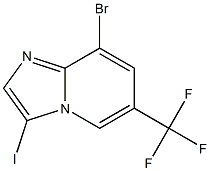 8-Bromo-3-iodo-6-trifluoromethyl-imidazo[1,2-a]pyridine Struktur