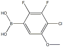 (4-chloro-2,3-difluoro-5-methoxyphenyl)boronic acid Struktur