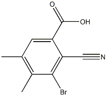 3-Bromo-2-cyano-4,5-dimethylbenzoic acid Struktur