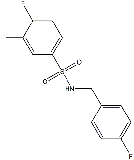 3,4-Difluoro-N-(4-fluorobenzyl)benzenesulfonamide,321705-45-7,结构式