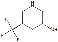 (3R,5S)-5-(trifluoromethyl)piperidin-3-ol 结构式