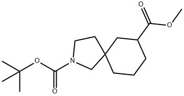 2-tert-butyl 7-methyl 2-azaspiro[4.5]decane-2,7-dicarboxylate Structure