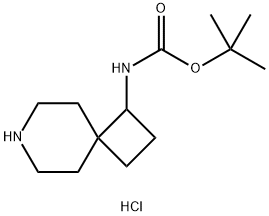 tert-butyl N-{7-azaspiro[3.5]nonan-1-yl}carbamate hydrochloride Struktur