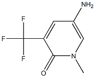 5-Amino-1-methyl-3-trifluoromethyl-1H-pyridin-2-one 化学構造式