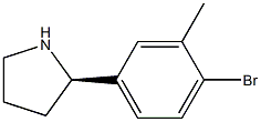 (2R)-2-(4-BROMO-3-METHYLPHENYL)PYRROLIDINE Structure