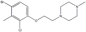 1-(2-(4-bromo-2-chloro-3-methylphenoxy)ethyl)-4-methylpiperazine Structure