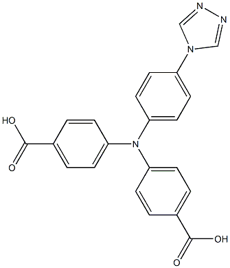4,4'-((4-(4H-1,2,4-triazol-4-yl)phenyl)azanediyl)dibenzoic acid 结构式