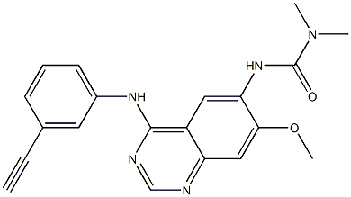 3-(4-((3-ethynylphenyl)amino)-7-methoxyquinazolin-6-yl)-1,1-dimethylurea Structure