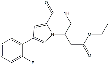 ethyl 2-(7-(2-fluorophenyl)-1-oxo-1,2,3,4-tetrahydropyrrolo[1,2-a]pyrazin-4-yl)acetate Structure