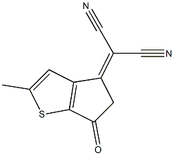 2-(2-methyl-6-oxo-5,6-dihydro-4H-cyclopenta[b]thiophen-4-ylidene)malononitrile Structure