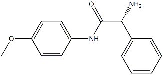 (R)-2-amino-N-(4-methoxyphenyl)-2-phenylacetamide 化学構造式