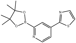 2-(2-(4,4,5,5-tetramethyl-1,3,2-dioxaborolan-2-yl)pyridin-4-yl)thiazole Structure