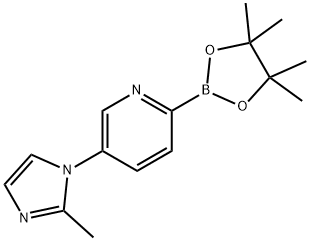 5-(2-methyl-1H-imidazol-1-yl)-2-(4,4,5,5-tetramethyl-1,3,2-dioxaborolan-2-yl)pyridine Struktur