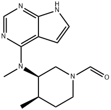 2227199-28-0 (3R,4R)-4-methyl-3-(methyl(7H-pyrrolo[2,3-d]pyrimidin-4-yl)amino)piperidine-1-carbaldehyde
