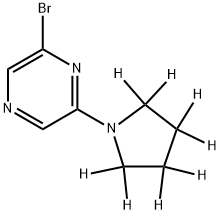 2-Bromo-6-(pyrrolidino-d8)-pyrazine Structure