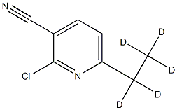 2-Chloro-3-cyano-6-(ethyl-d5)-pyridine,1185314-72-0,结构式