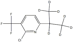 2-Chloro-3-trifluoromethyl-6-(iso-propyl-d7)-pyridine 化学構造式