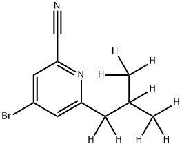 4-Bromo-2-cyano-6-(iso-butyl-d9)-pyridine Struktur
