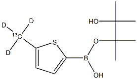 5-(Methyl-13C, d3)thiophene-2-boronic acid pinacol ester Struktur