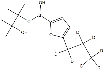5-(n-Propyl-d7)-furan-2-boronic acid pinacol ester Struktur