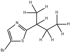 5-Bromo-2-(sec-butyl-d9)-thiazole 化学構造式