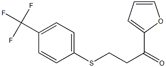 1-(呋喃-2-基)-3-((4-(三氟甲基)苯基)硫代)丙烷-1-酮, , 结构式