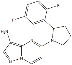 5-(2-(2,5-difluorophenyl)pyrrolidin-1-yl)pyrazolo[1,5-a]pyrimidin-3-amine Structure