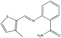 2-{[(3-methyl-2-thienyl)methylene]amino}benzamide Struktur