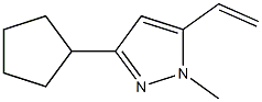 3-CYCLOPENTYL-1-METHYL-5-VINYL-1H-PYRAZOLE Structure