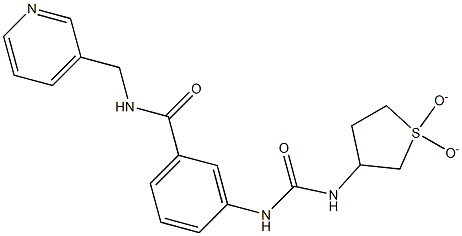 3-(3-(1,1-dioxidotetrahydrothiophen-3-yl)ureido)-N-(pyridin-3-ylmethyl)benzamide Structure