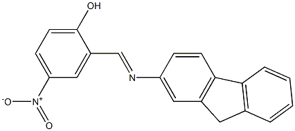 (E)-2-(((9H-fluoren-2-yl)imino)methyl)-4-nitrophenol Structure