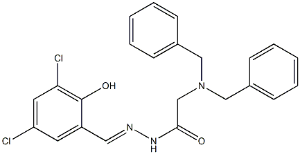 (E)-2-(dibenzylamino)-N'-(3,5-dichloro-2-hydroxybenzylidene)acetohydrazide