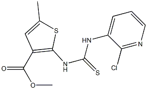 methyl 2-(3-(2-chloropyridin-3-yl)thioureido)-5-methylthiophene-3-carboxylate Structure