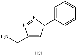 (1-苯基-1H-1,2,3-三唑-4-基)甲胺盐酸盐,1384431-41-7,结构式