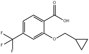 2-(cyclopropylmethoxy)-4-(trifluoromethyl)benzoic acid Structure