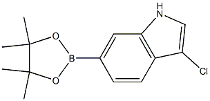 3-chloro-6-(4,4,5,5-tetramethyl-1,3,2-dioxaborolan-2-yl)-indole Struktur
