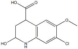 7-chloro-2-hydroxy-6-methoxy-1,2,3,4-tetrahydroquinoline-4-carboxylic acid,,结构式