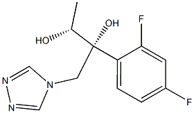 (2R,3R)-2-(2,4-difluorophenyl)-1-(4H-1,2,4-triazol-4-yl)butane-2,3-diol 化学構造式