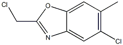 5-Chloro-2-chloromethyl-6-methyl-benzooxazole 化学構造式