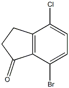 7-Bromo-4-chloro-1-indanone 化学構造式