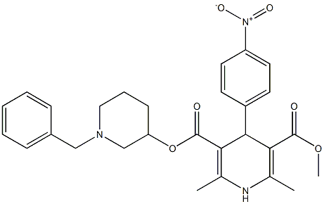 3-(1-benzylpiperidin-3-yl) 5-methyl 2,6-dimethyl-4-(4-nitrophenyl)-1,4-dihydropyridine-3,5-dicarboxylate